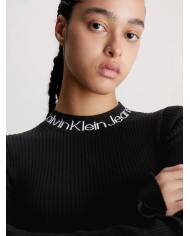Vestido Calvin Klein logo intarsia