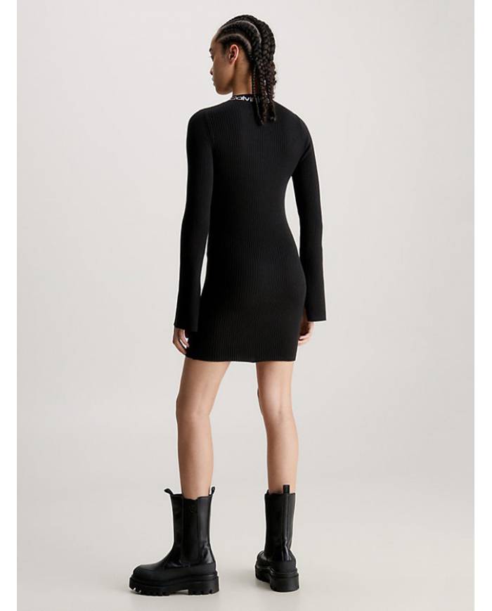 Vestido Calvin Klein logo intarsia