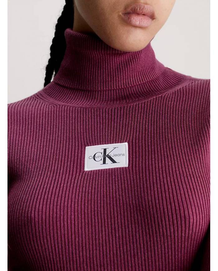 Jersey Calvin Klein ribbed turtleneck
