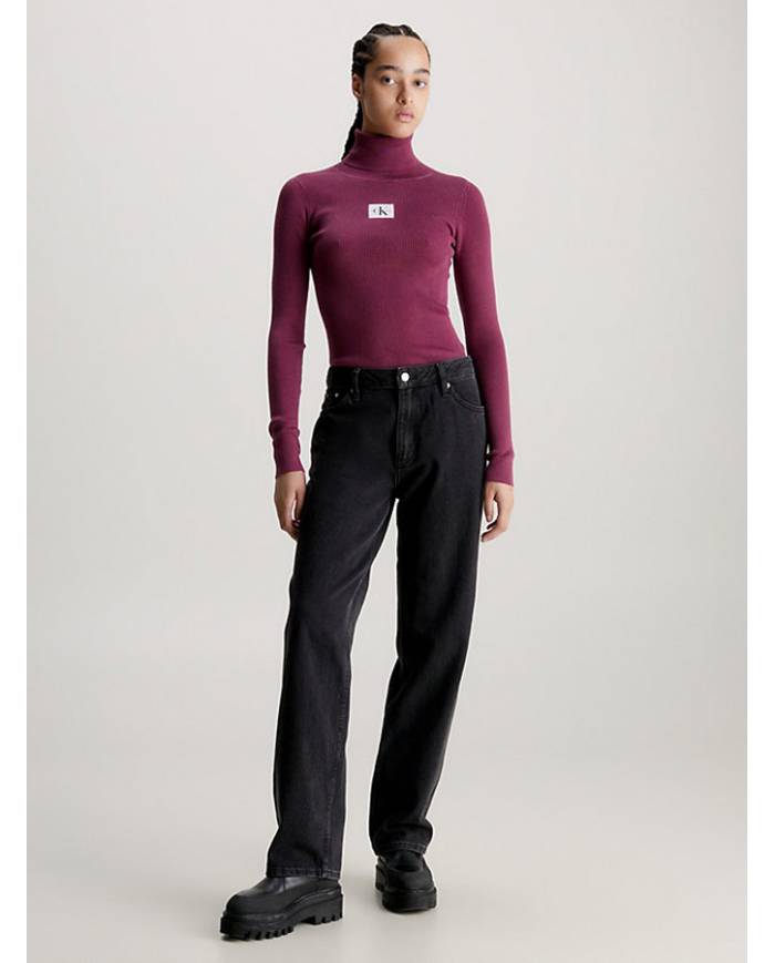 Jersey Calvin Klein ribbed turtleneck