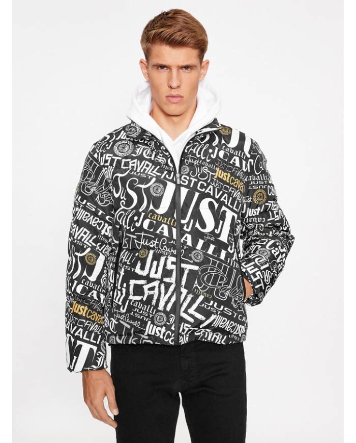 Chaqueton Just Cavalli print lettering nylon