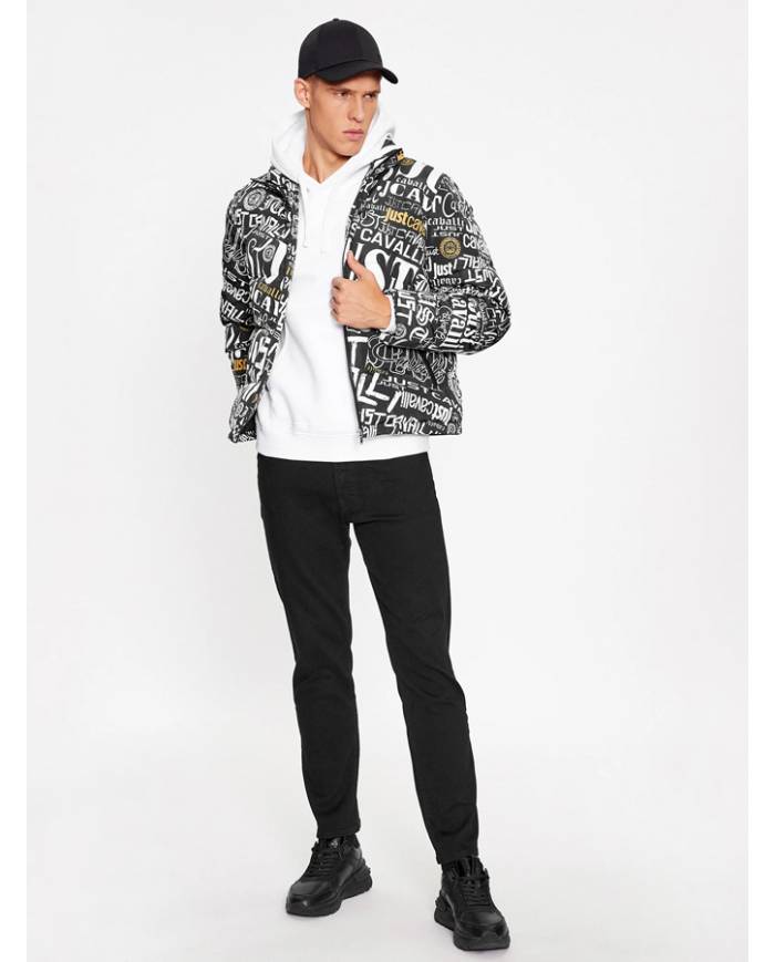 Chaqueton Just Cavalli print lettering nylon