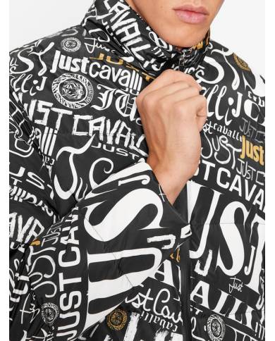 Chaqueton Just Cavalli print lettering nylon