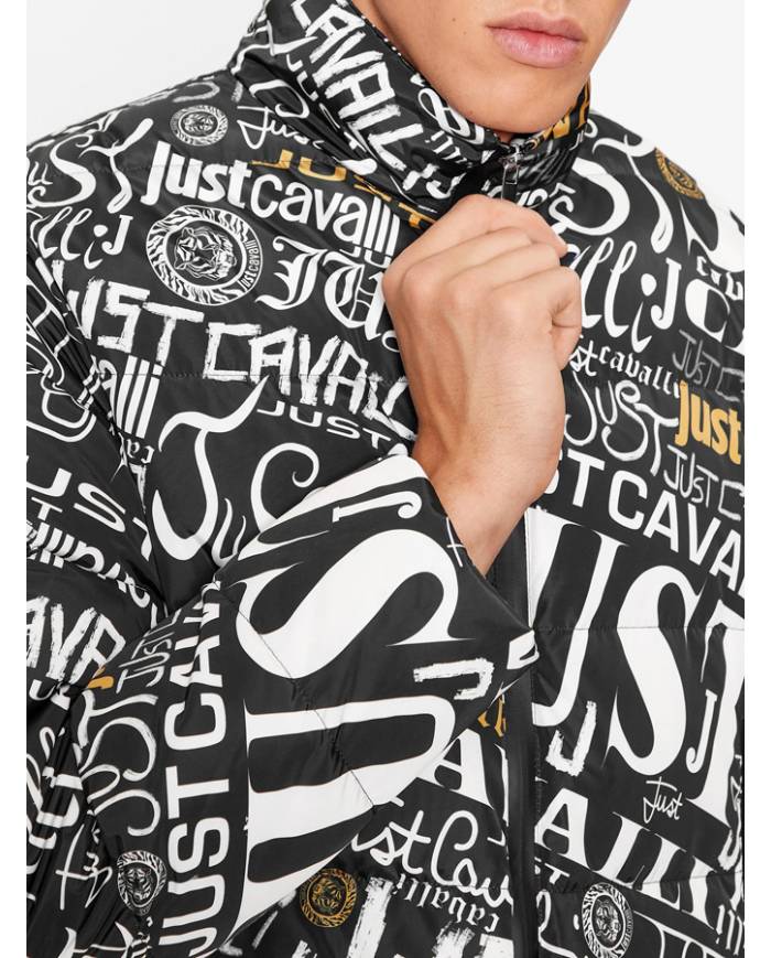 Chaqueton Just Cavalli print lettering nylon