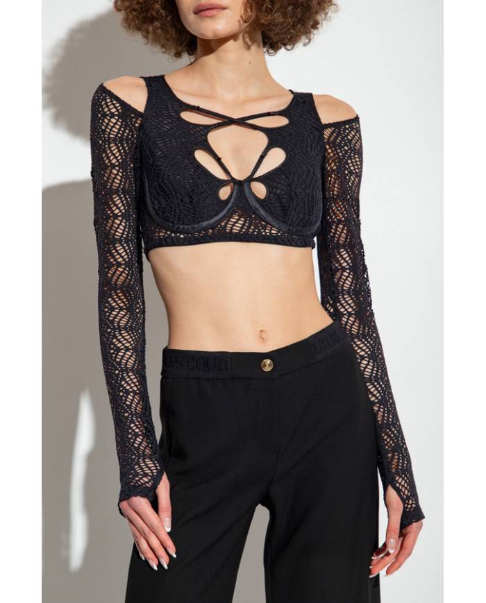 Top Versace Couture bare shouder net