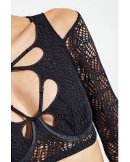 Top Versace Couture bare shouder net