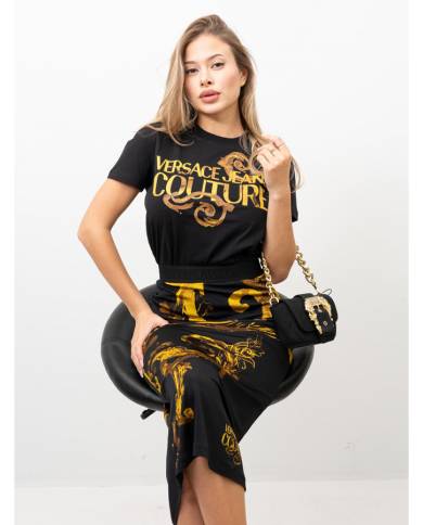 Camiseta Versace Couture logo watercolor