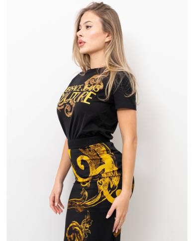 Camiseta Versace Couture logo watercolor