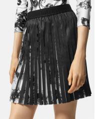 Falda Versace Couture printed plisse
