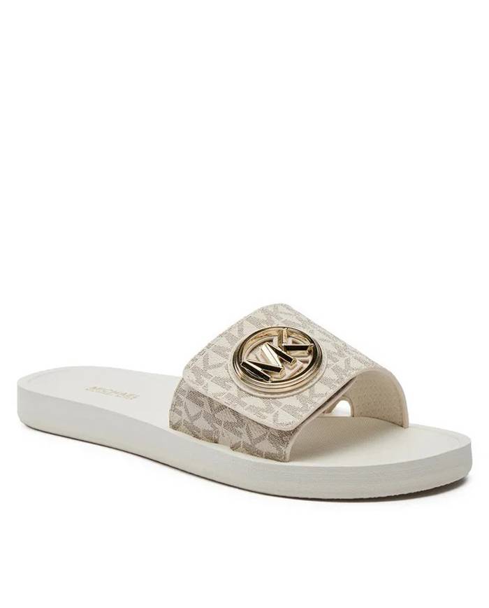Chancla Michael Kors logo charm