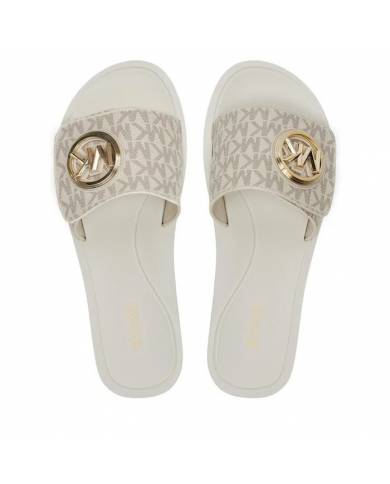 Chancla Michael Kors logo charm