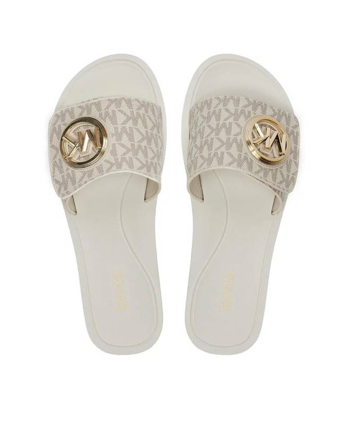 Chancla Michael Kors logo charm