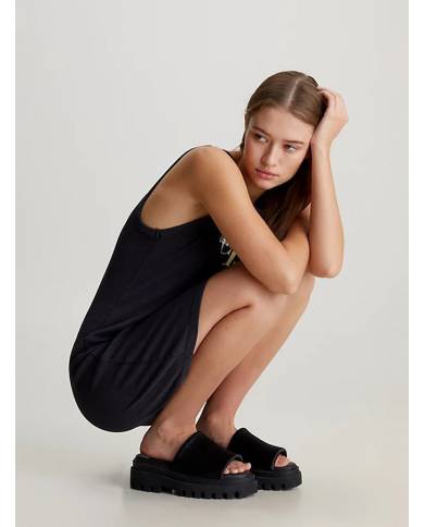 Vestido Calvin Klein monologo ribbed