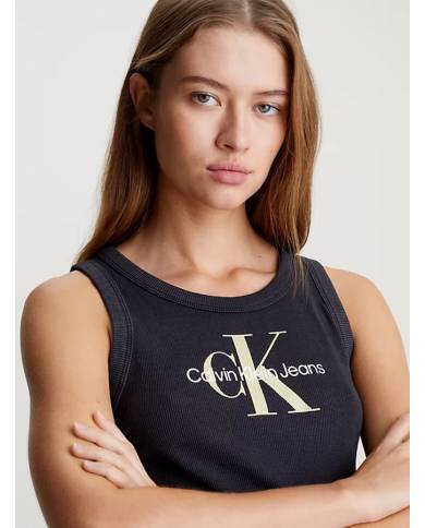 Vestido Calvin Klein monologo ribbed