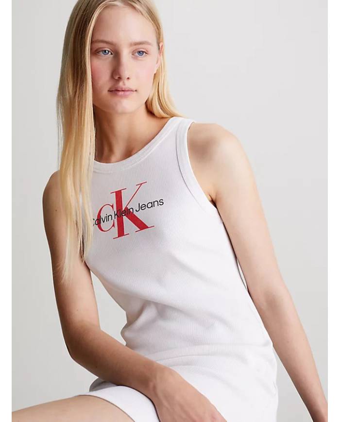 Vestido Calvin Klein monologo ribbed