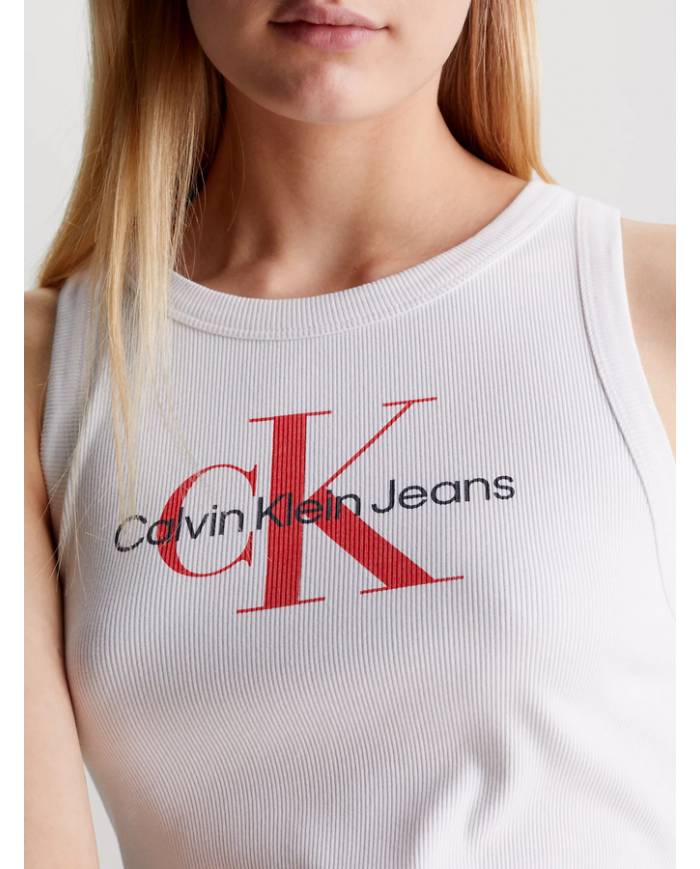 Vestido Calvin Klein monologo ribbed