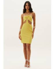 Vestido Lanca Perfume canelado cut out
