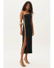 Vestido Lanca Perfume midi lateral vazada