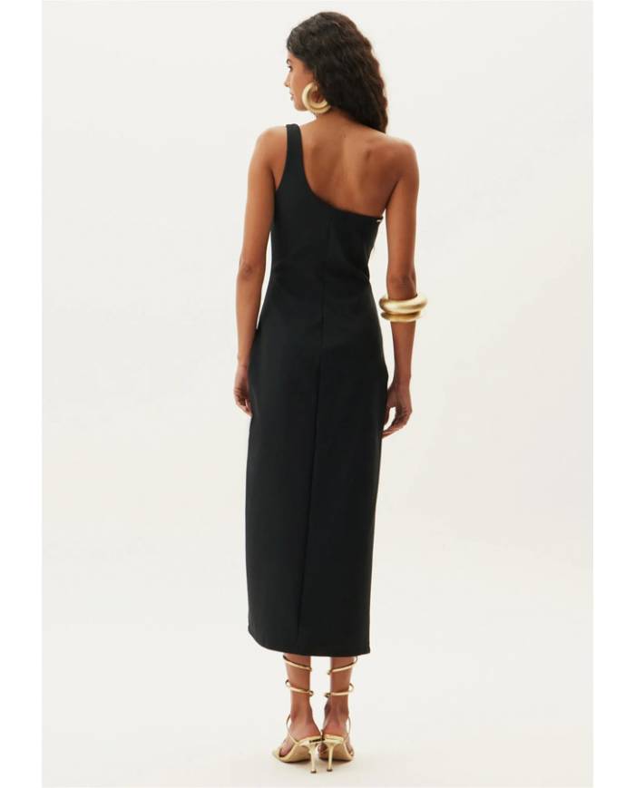 Vestido Lanca Perfume midi lateral vazada