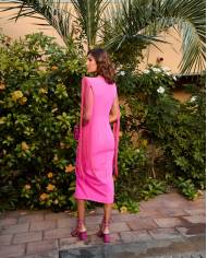 Vestido Marta en Brazil flecos hombrera especial