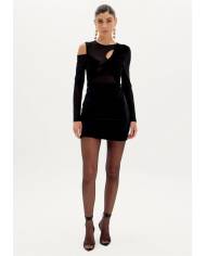 Vestido Lanca Perfume Braided velvet