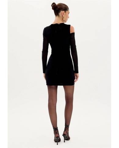 Vestido Lanca Perfume Braided velvet