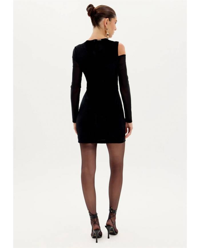 Vestido Lanca Perfume Braided velvet