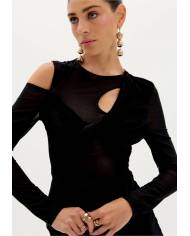 Vestido Lanca Perfume Braided velvet