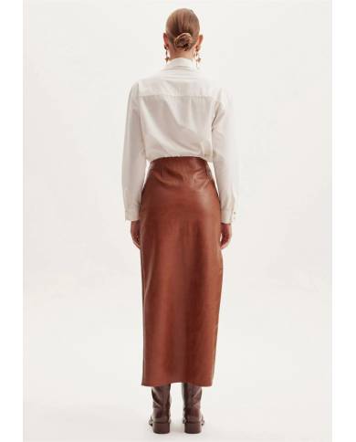 Falda Lanca Perfume super midi with eyelets
