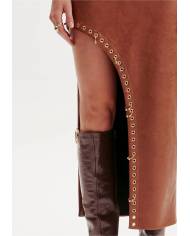 Falda Lanca Perfume super midi with eyelets
