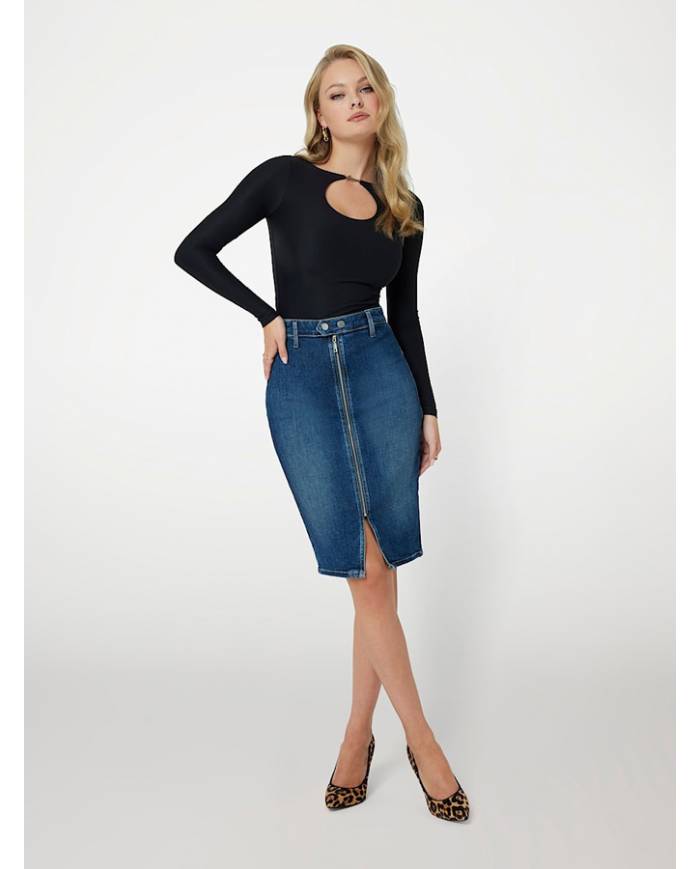 Falda Guess full zip midi