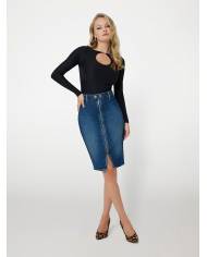 Falda Guess full zip midi