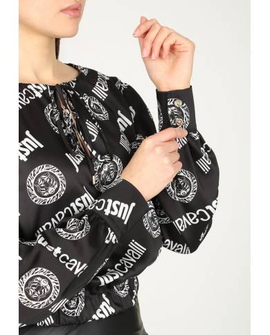 Blusa Just Cavalli print logo tigre