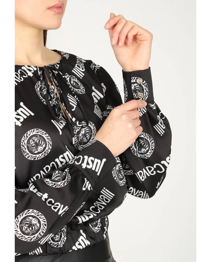 Blusa Just Cavalli print logo tigre