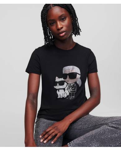 Camiseta Karl Lagerfeld Rhinestones Ikonik