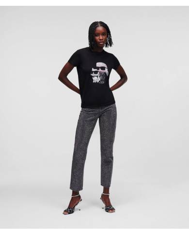 Camiseta Karl Lagerfeld Rhinestones Ikonik