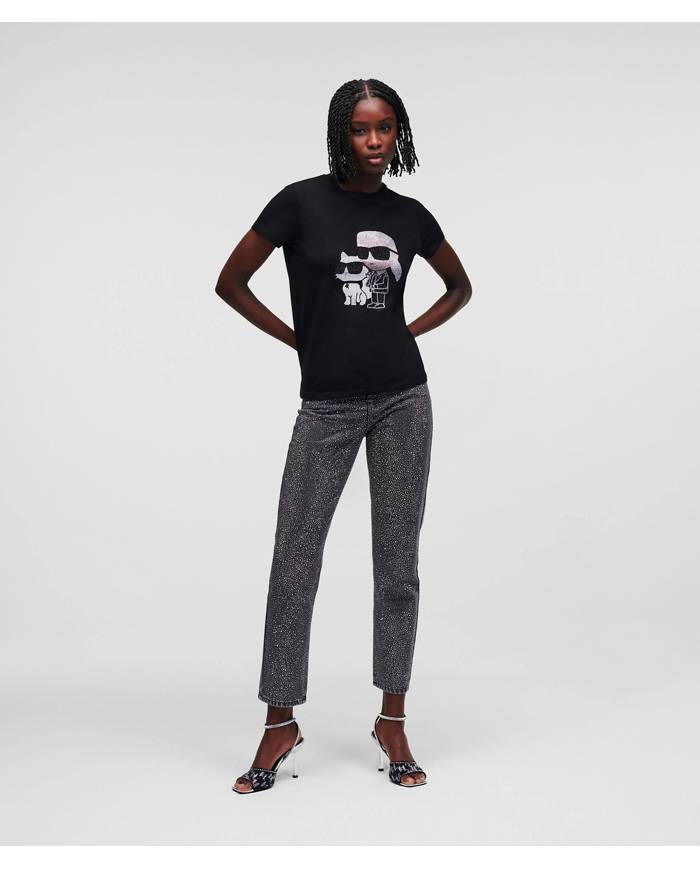 Camiseta Karl Lagerfeld Rhinestones Ikonik