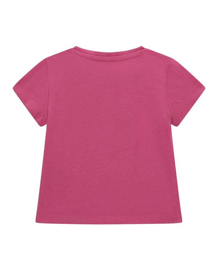 Camiseta Guess Kids golden G logo whith flower baby