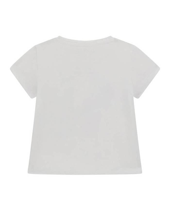 Camiseta Guess Kids golden G logo whith flower baby