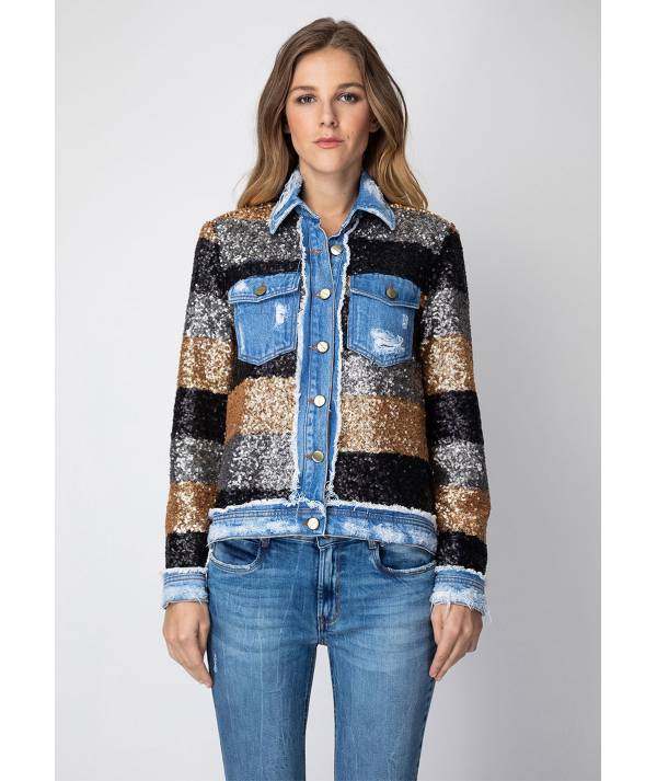 CHAQUETA LANCA PERFUME LENTEJUELAS TRUCKER