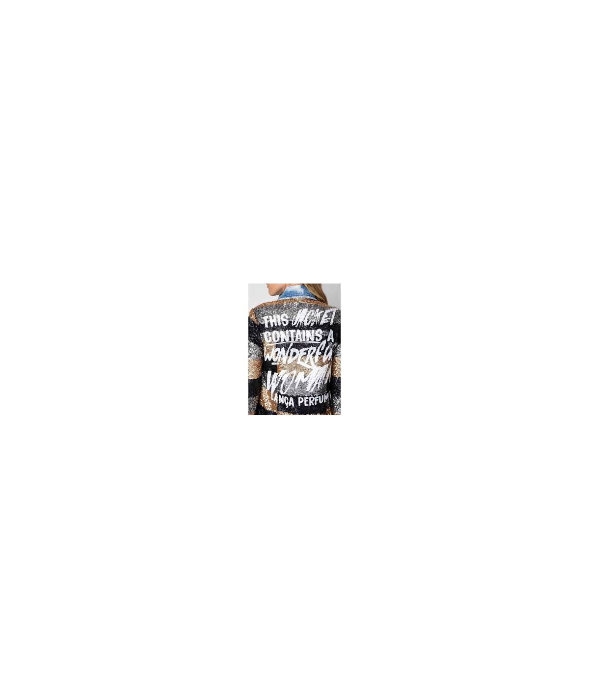 CHAQUETA LANCA PERFUME LENTEJUELAS TRUCKER