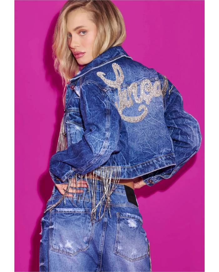 Chaqueta Lanca Perfume Glitter back logo