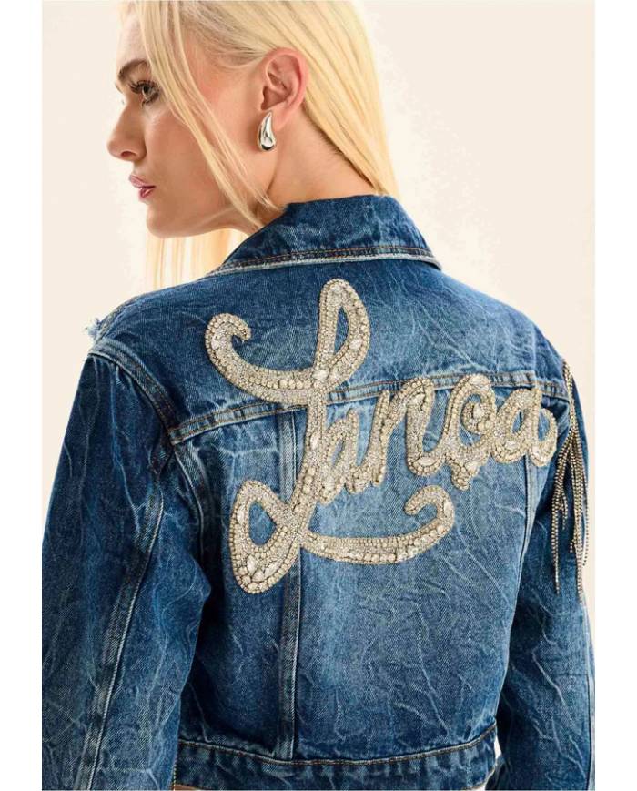 Chaqueta Lanca Perfume Glitter back logo