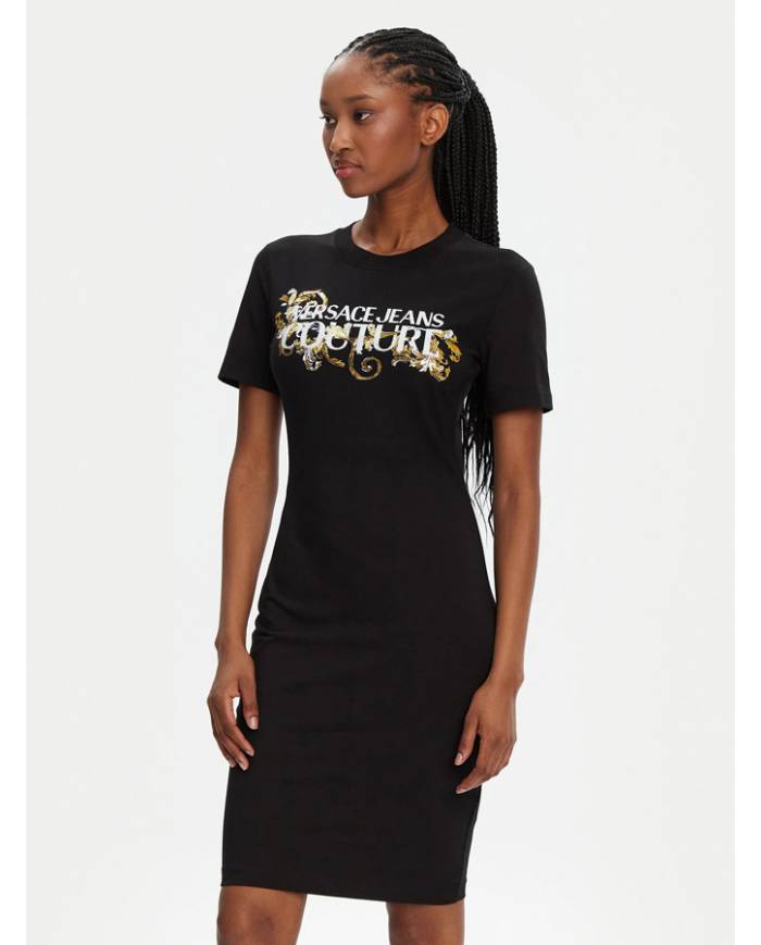 Vestido Versace Couture logo Baroque
