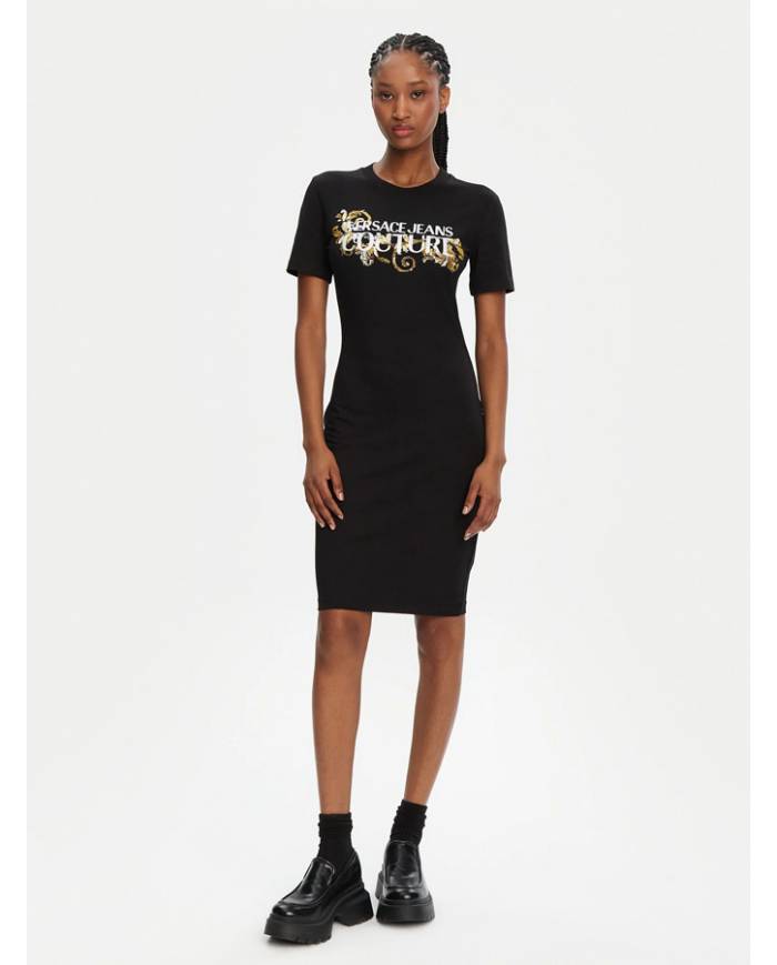 Vestido Versace Couture logo Baroque