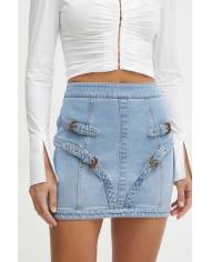 Falda Versace Couture buckle Indigo