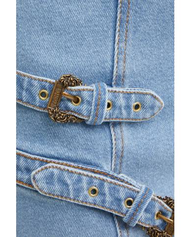 Falda Versace Couture buckle Indigo