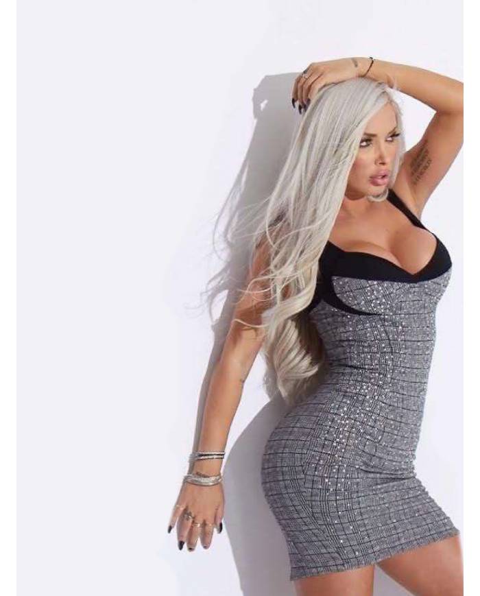 VESTIDO MXT CUADROS BRILLO