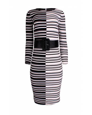 VESTIDO SAHOCO RAYAS CANALE
