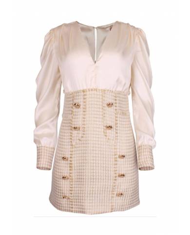 VESTIDO SAHOCO SEDA CUADROS
